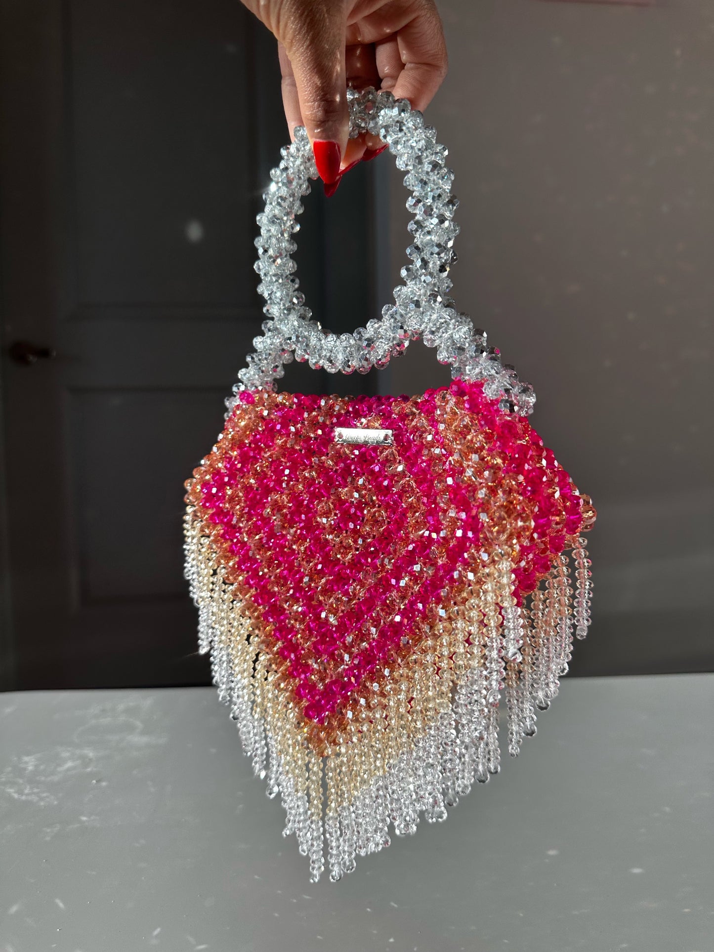Diamond Ring Bag (fuchsia/champagne/silver rush)
