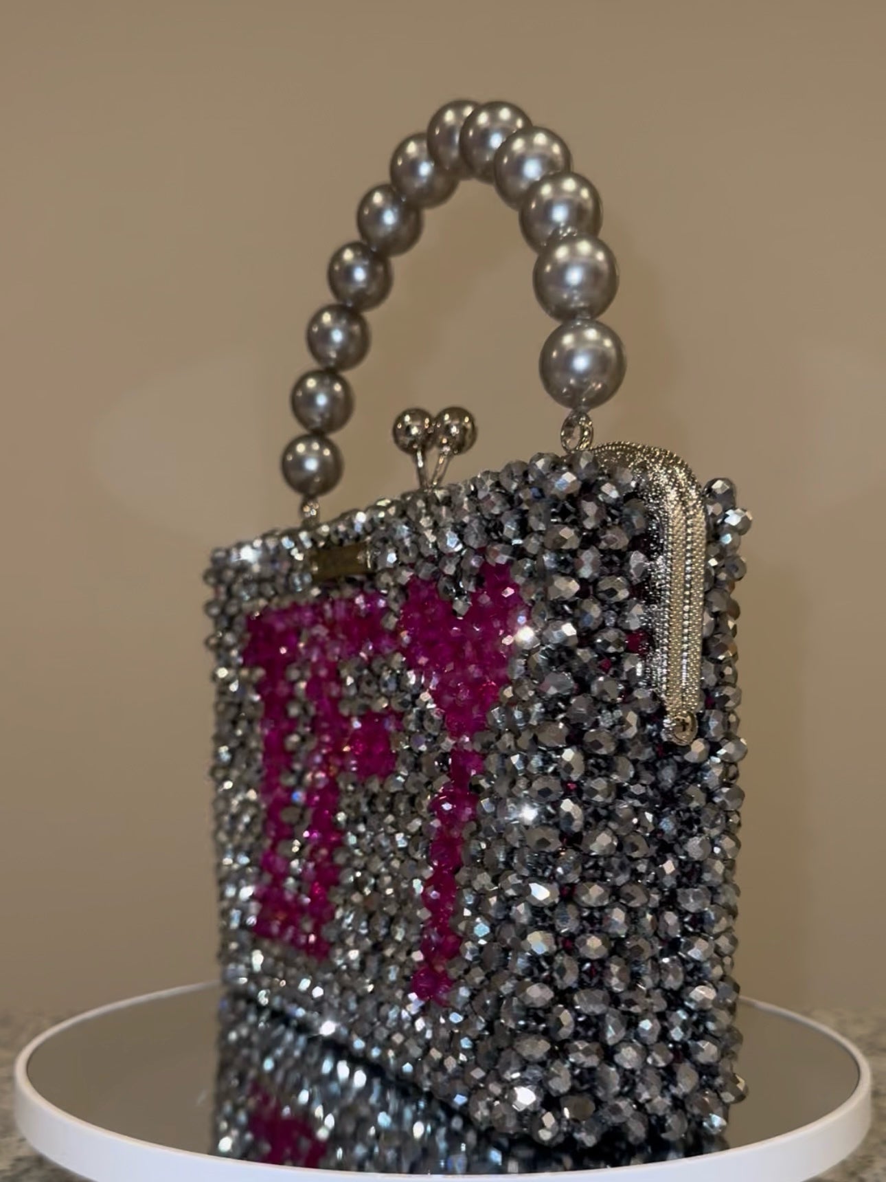 Katie Bag (silver/fuchsia)