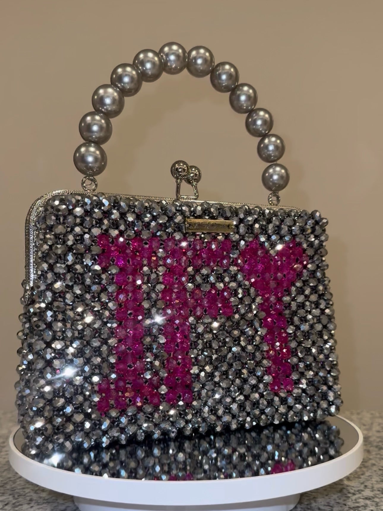 Katie Bag (silver/fuchsia)