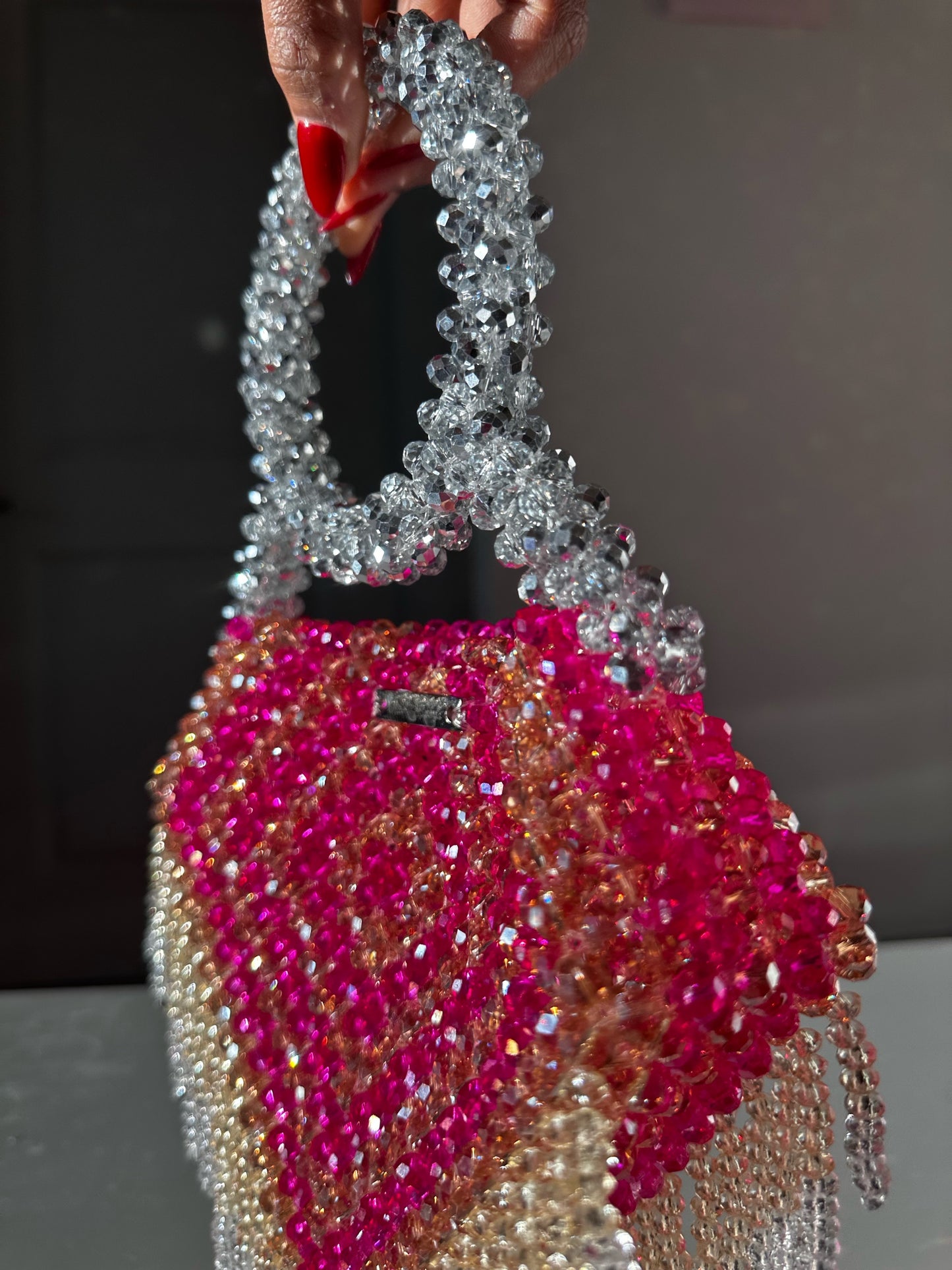 Diamond Ring Bag (fuchsia/champagne/silver rush)