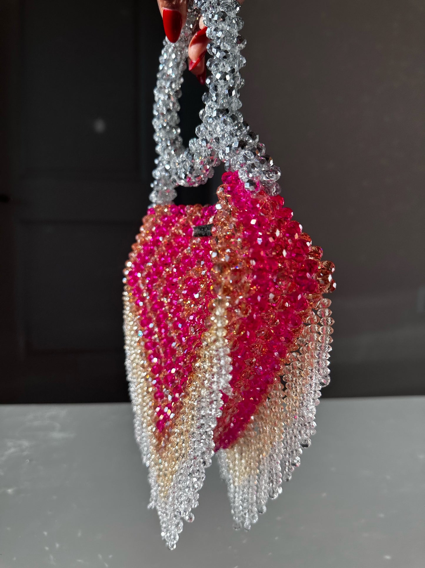 Diamond Ring Bag (fuchsia/champagne/silver rush)