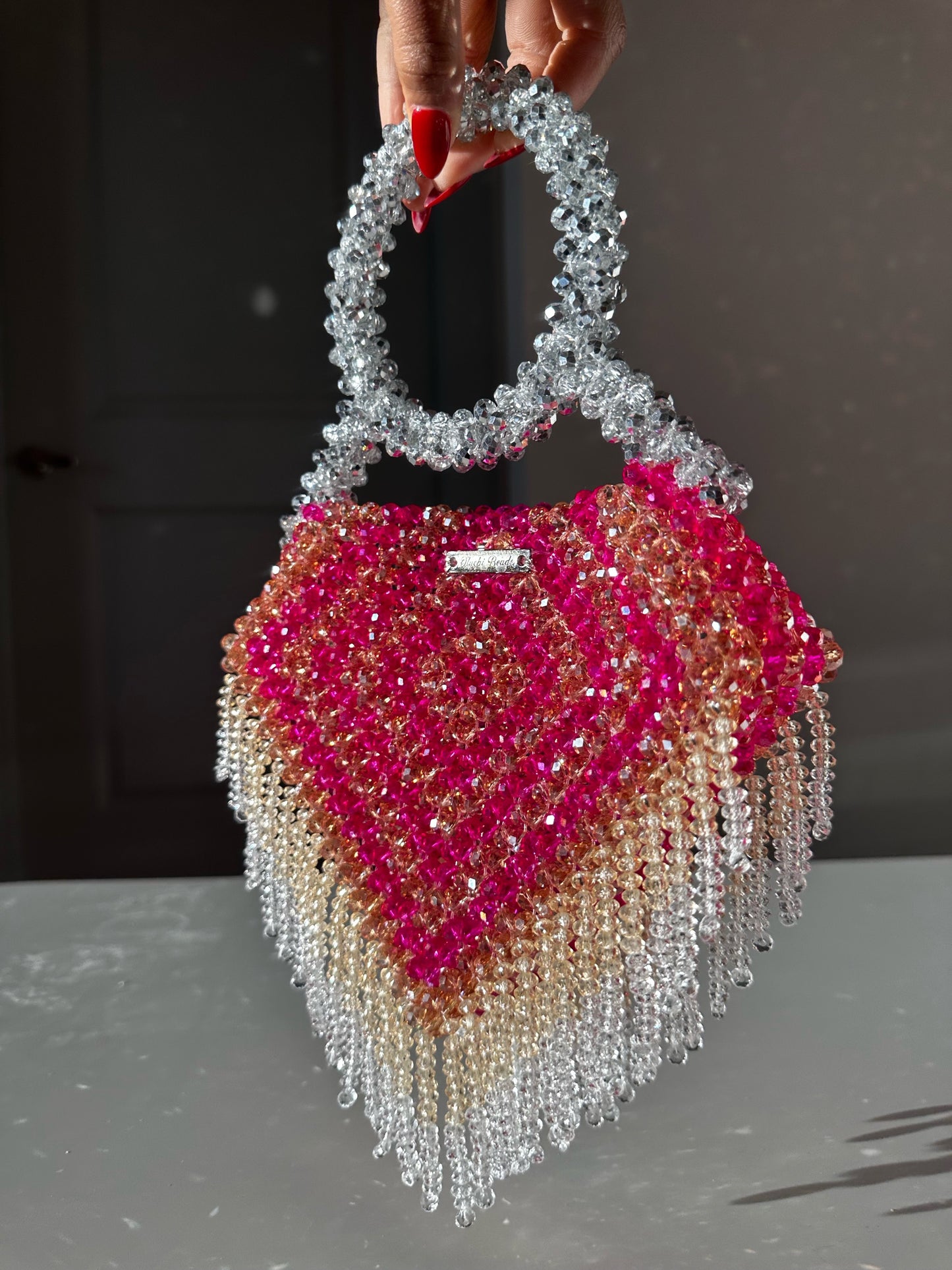 Diamond Ring Bag (fuchsia/champagne/silver rush)