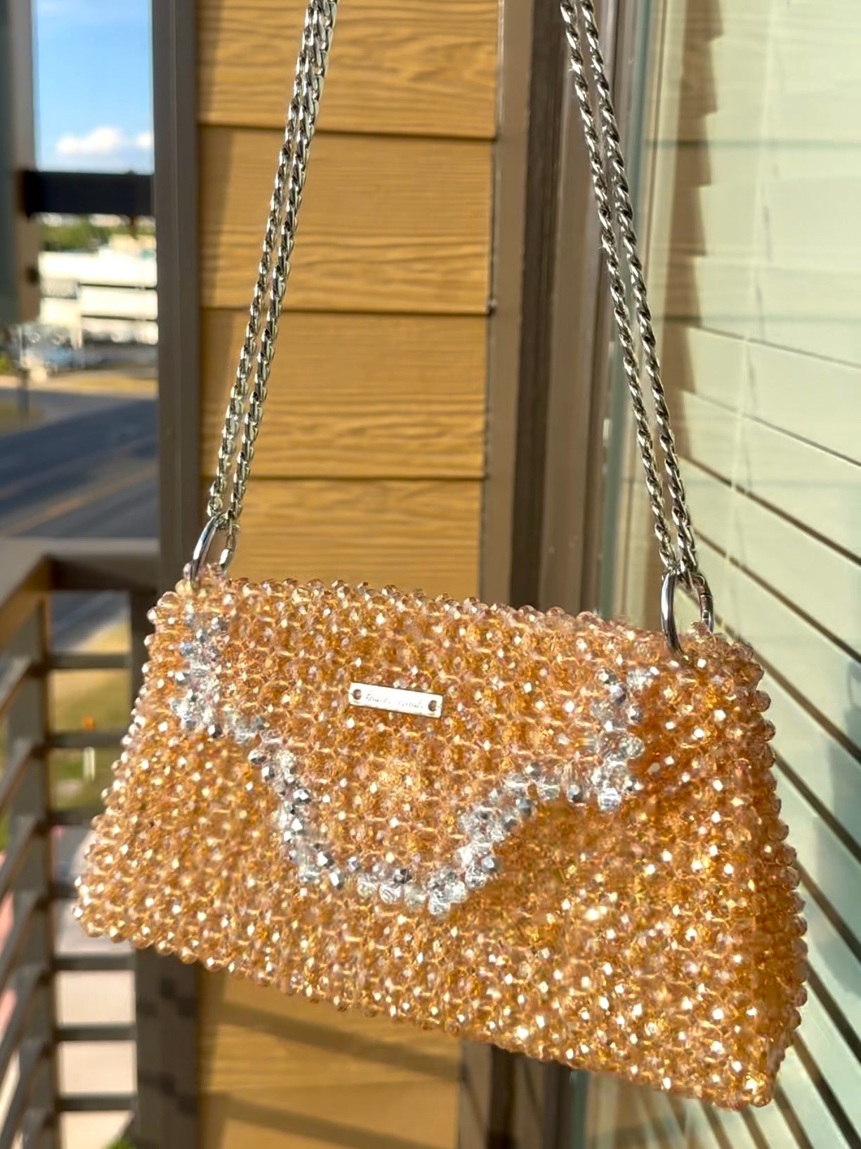Oluchi’s Classic Outline Bag (champagne/silver rush)